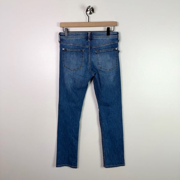 Pilcro Slim Boyfriend Crop Distressed Blue Jeans - Picture 11 of 14
